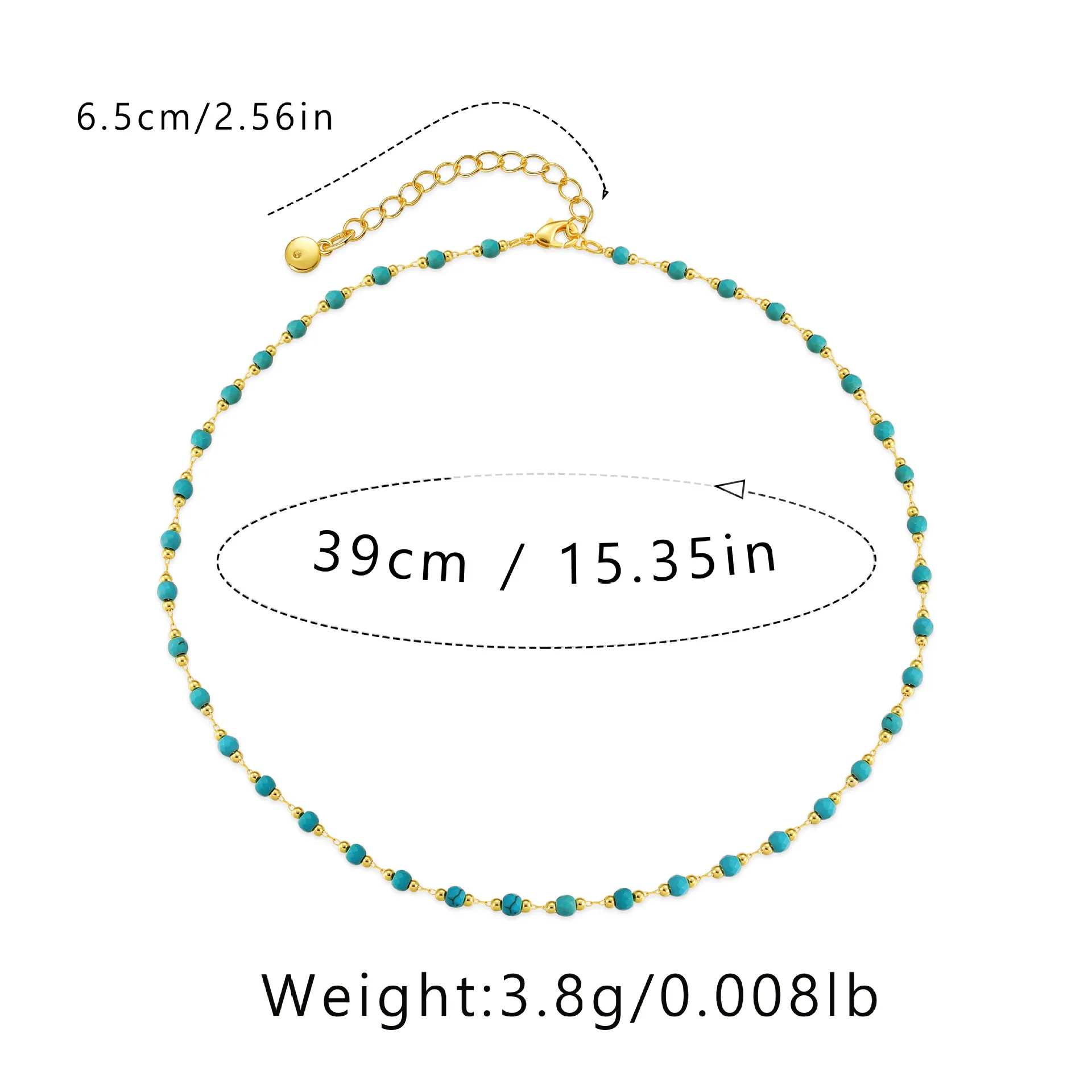 Turquoise Beads Chain Necklace 5