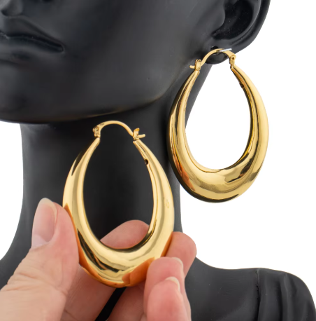 Chunky Hoop Earrings - Image 5